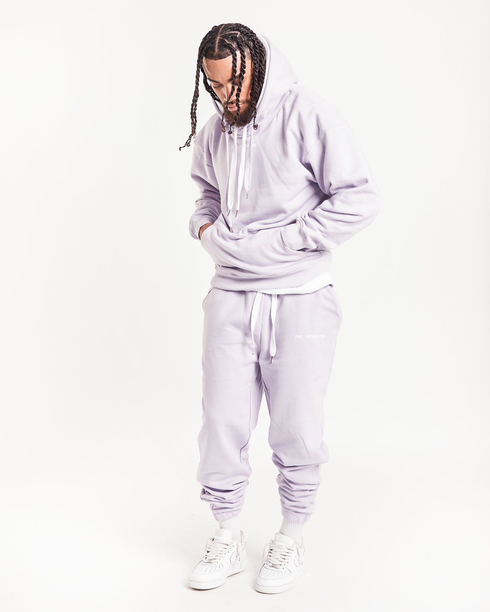 Oversized Double-Layered Hoodie in Lilac