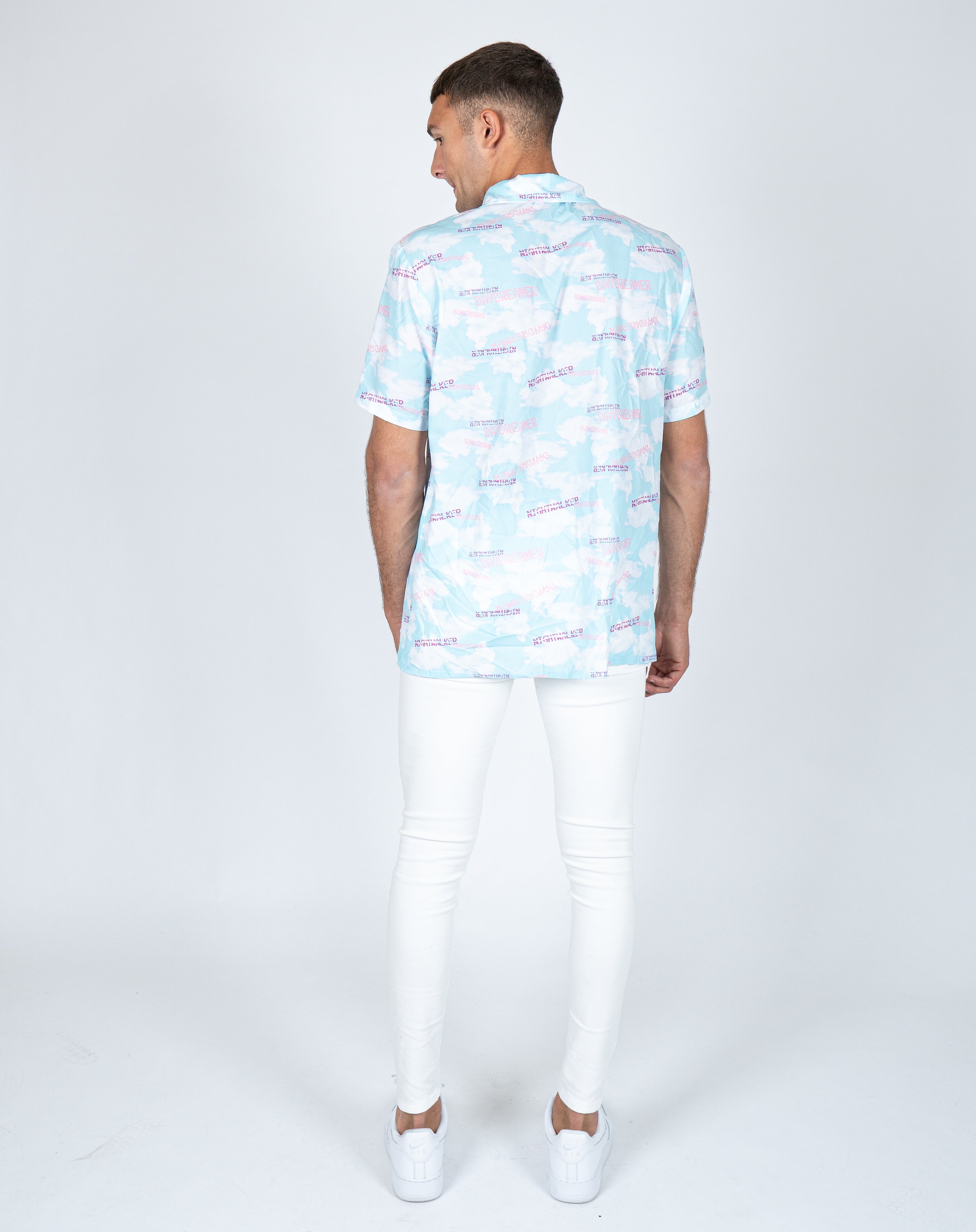 Daydreamer Clouds Print Revere Shirt