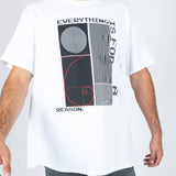 Everything Happens For A Reason' Printed White T-Shirt
