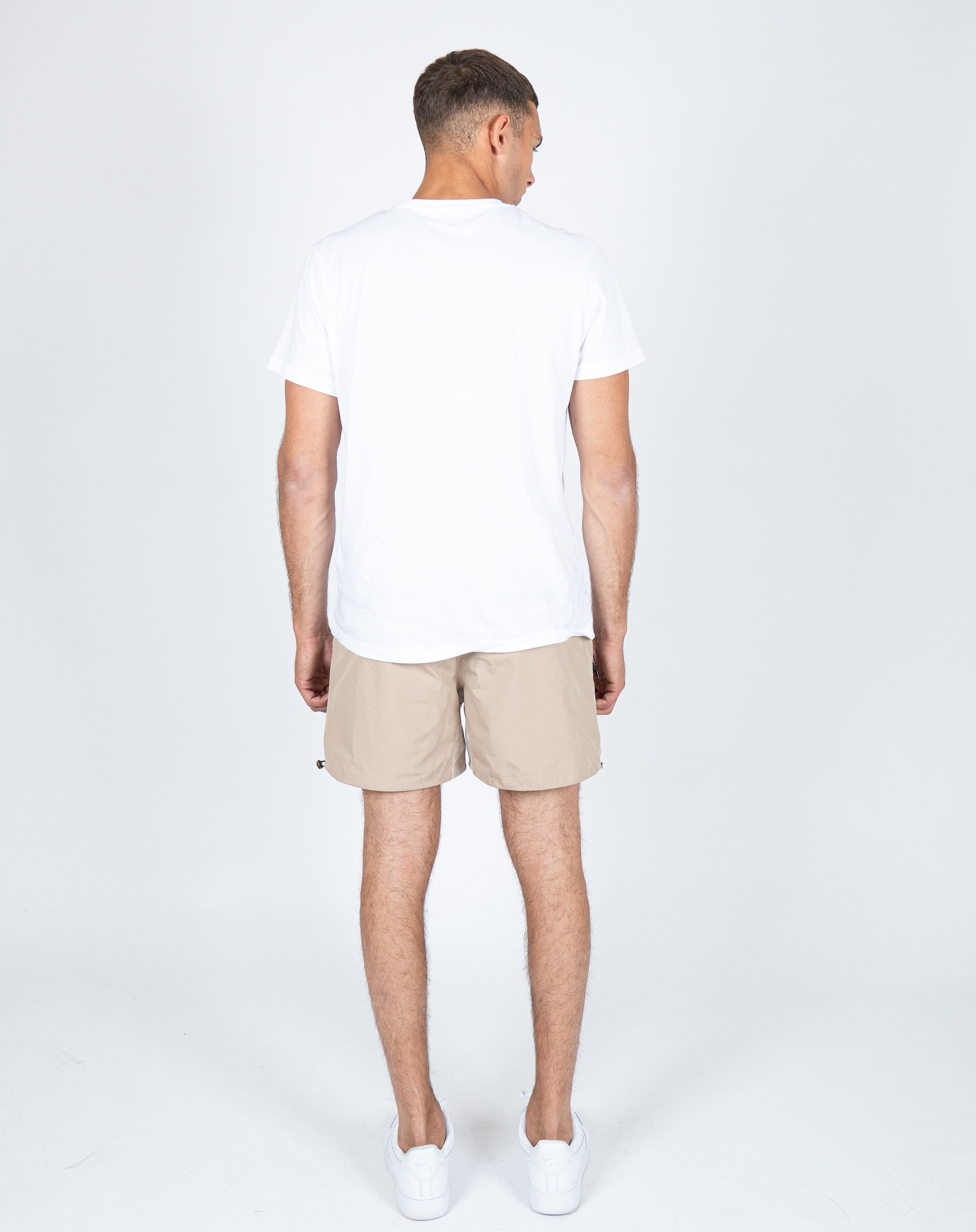 Nylon Desert Shorts with Snake Print Detail