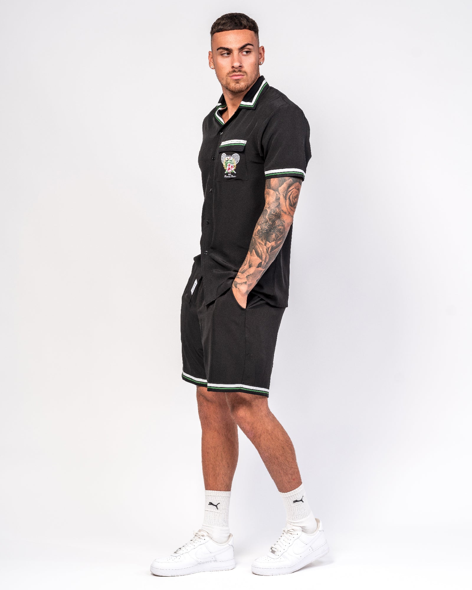 Tennis Club Emblem Embroidery Shirt