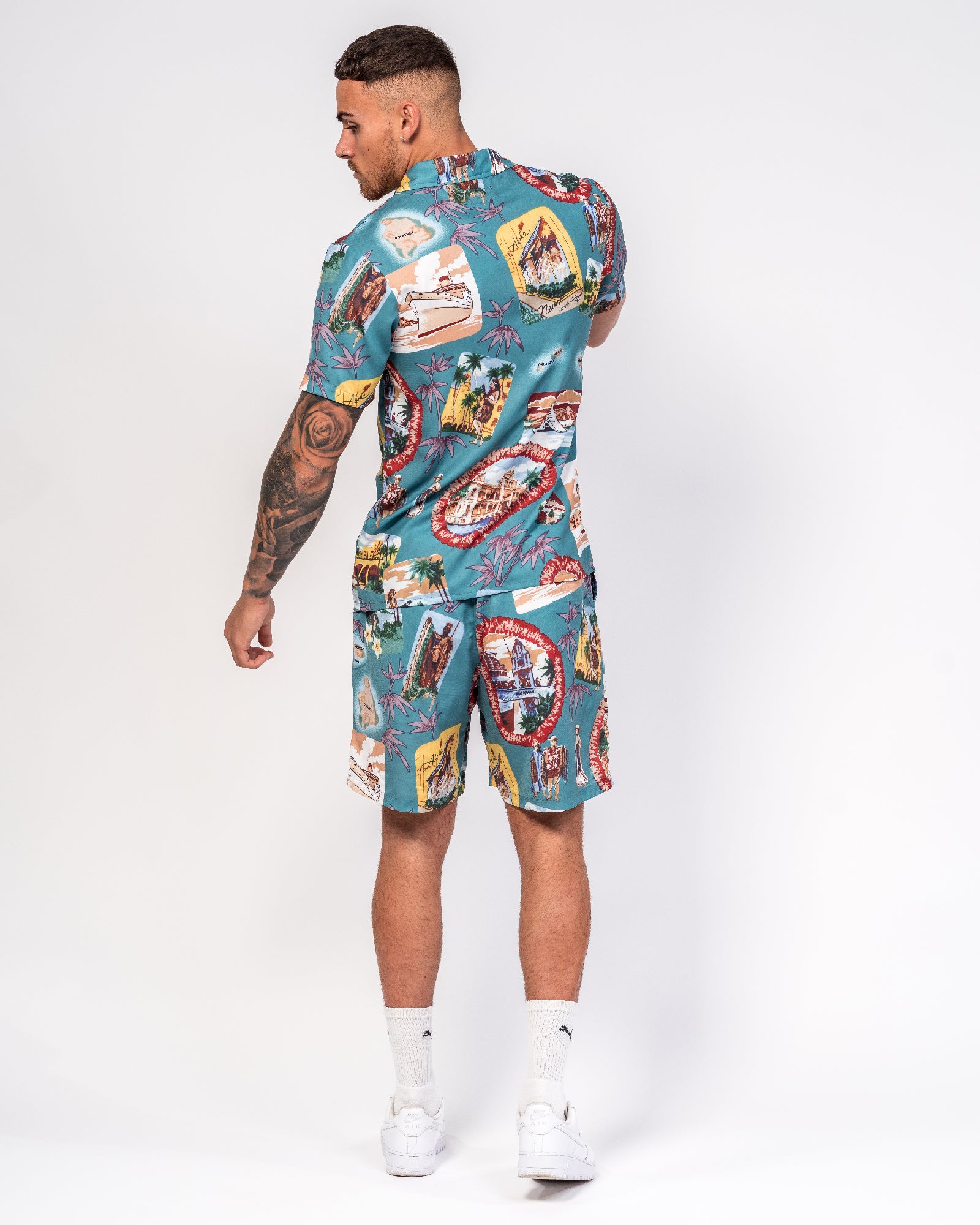 Retro Havana Club Print Shorts