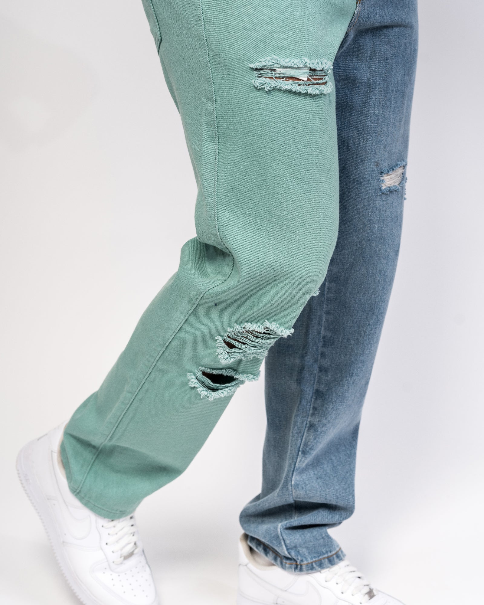 Montana Embroidery Patch Spliced Straight Leg Jean