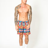 RELAXED FIT SHORTS IN MULTI COLOUR TYE DYE - Liquor N Poker LIQUOR N POKER