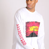Wanderer long sleeve t shirt with safari print in white - Liquor N Poker LIQUOR N POKER