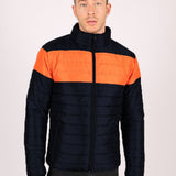 Liquor n Poker St Anton Puffer Jacket in black and orange - Liquor N Poker LIQUOR N POKER