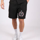 Black Embroidered Golf Club Shorts