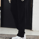 College Club Knitted Varsity Black Joggers
