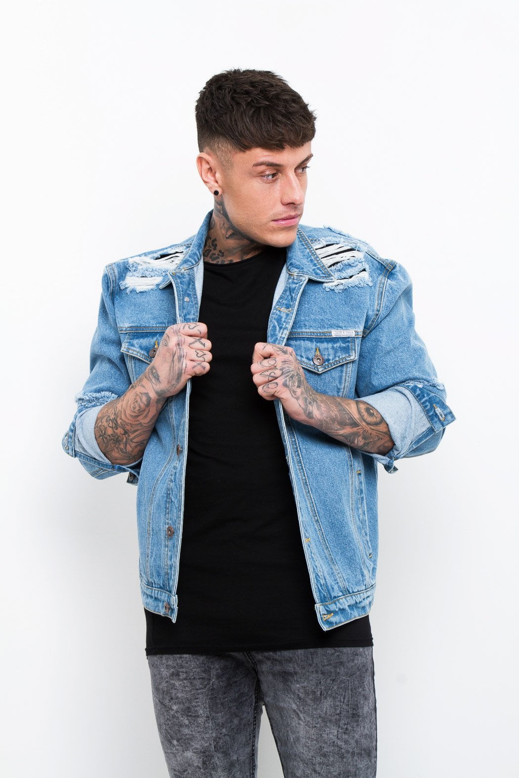 Norton Stonewash Distressed Rip & Repair Jacket - Liquor N Poker LIQUOR N POKER