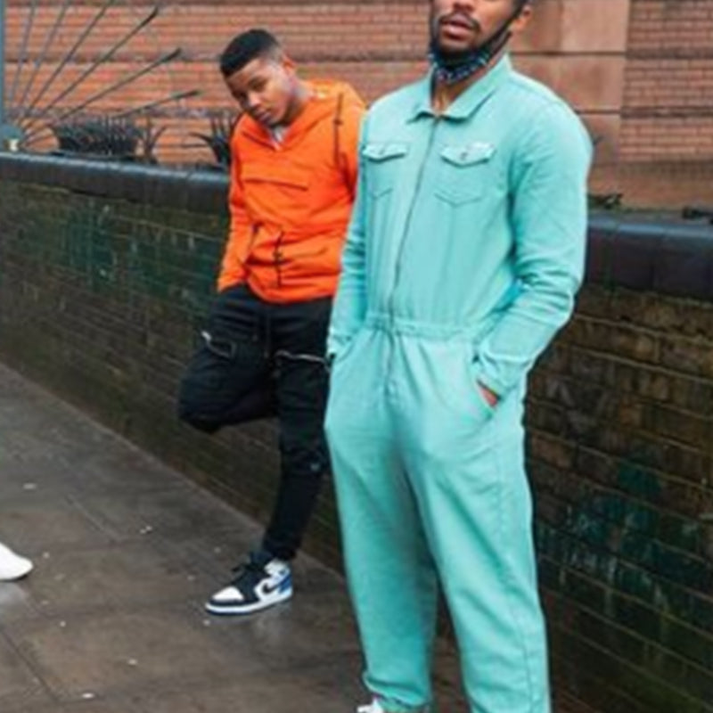 LNP X RAKSU X SAGE DENIM BOILER SUIT