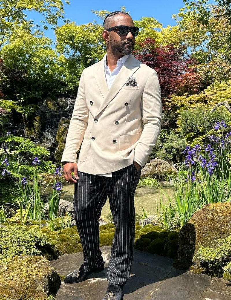 JB Gill Rocks LNP's Pinstripe Trousers