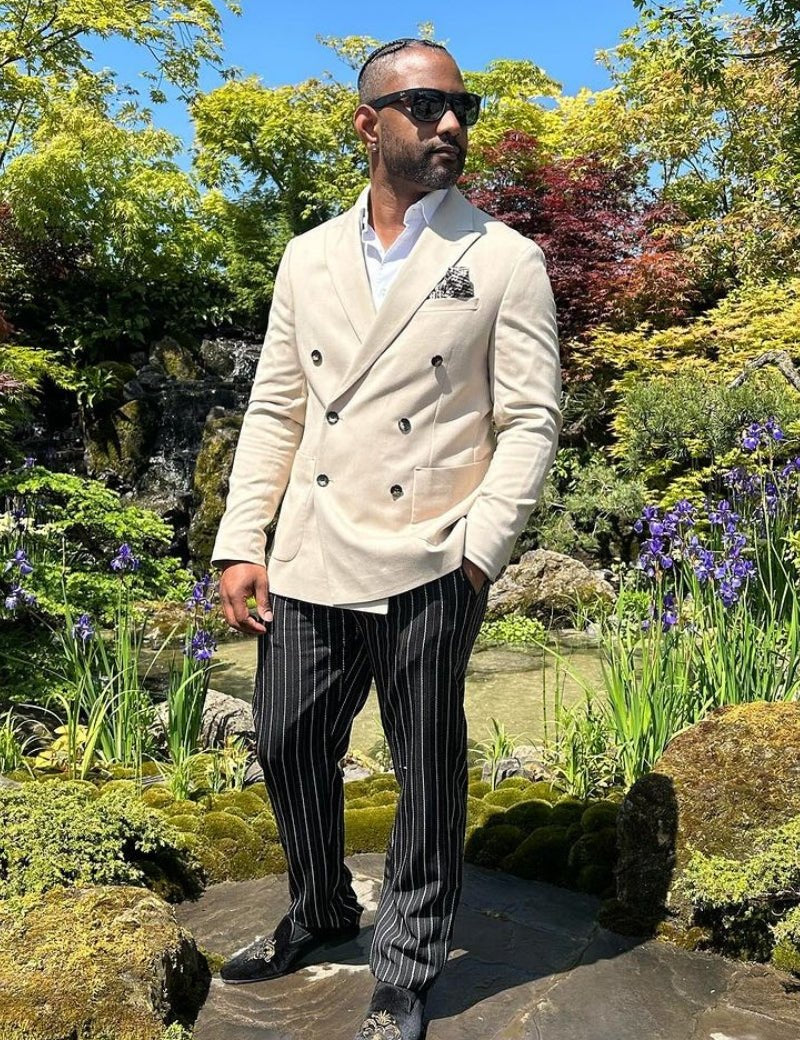 JB Gill Rocks LNP's Pinstripe Trousers - Liquor n Poker