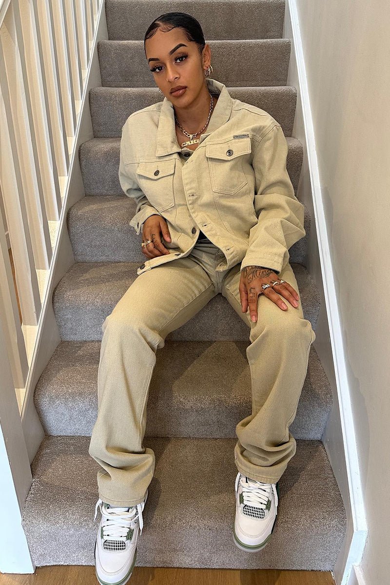 LNP's Beige Denim fit As Seen On Paigey Cakey - Liquor n Poker