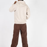 Beige Studded Hoodie