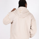 Beige Studded Hoodie
