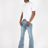 Stonewash Slim Stacked Flare