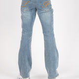 Stonewash Slim Stacked Flare