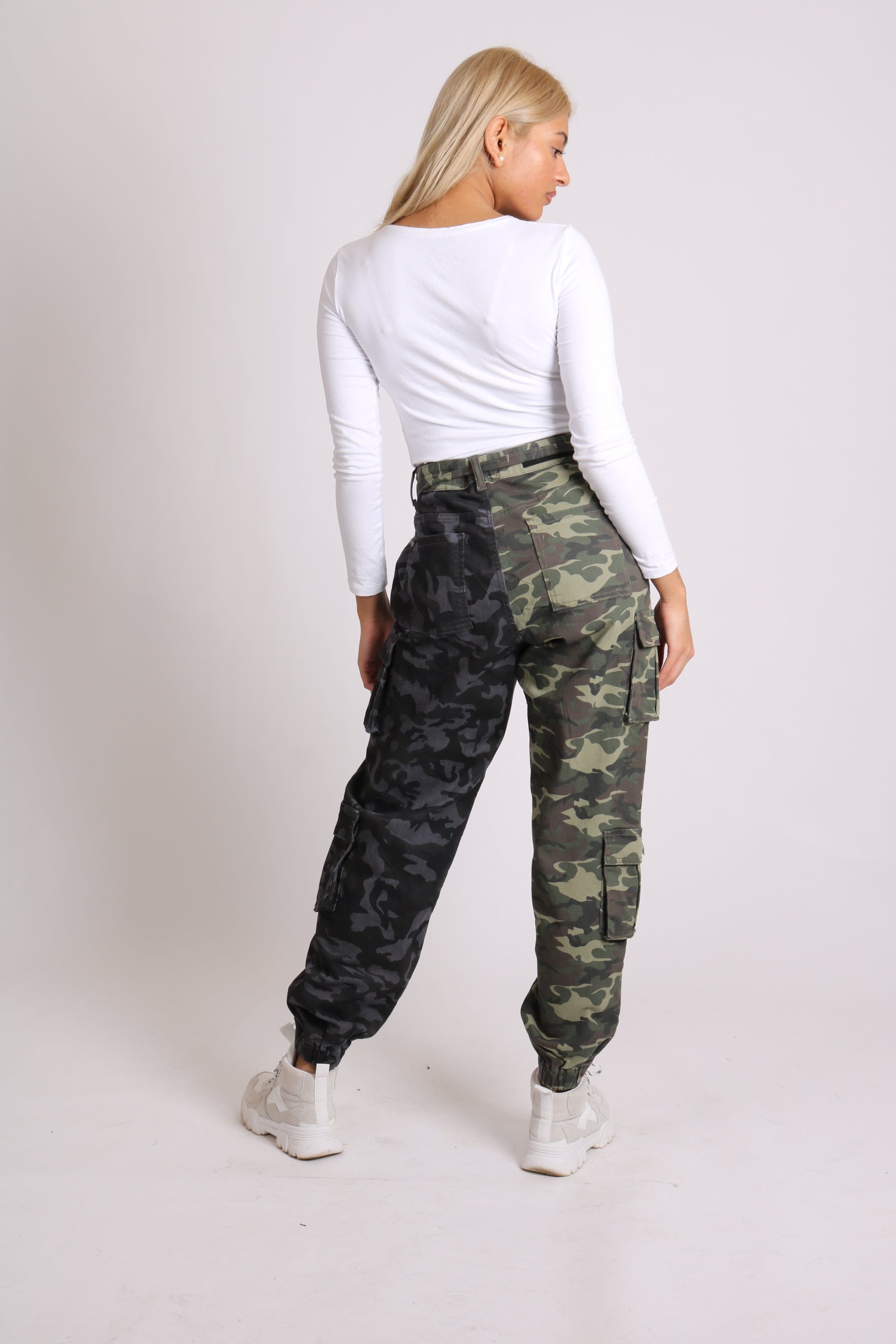 Boyfriend Cargo Trouser In Split Camo