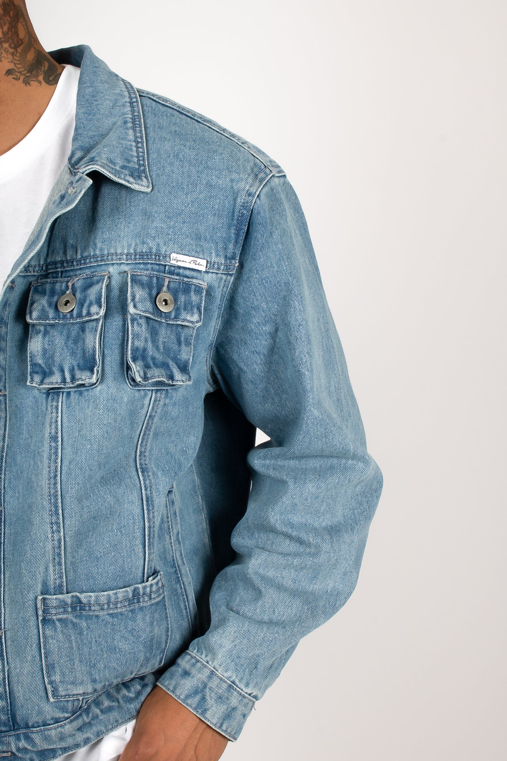 Nevada Blue Wash Utility Denim Jacket