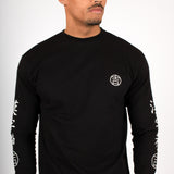 Tiger Print Long Sleeve Black T-Shirt