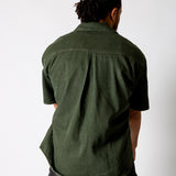 Khaki Panelled Detail Denim Shirt