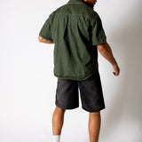 Khaki Panelled Detail Denim Shirt