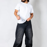 Black Snake Print Viper Baggy Jeans