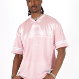 Pink 'Blessed' Varsity Tee
