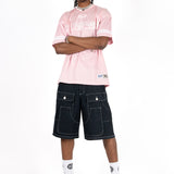 Pink 'Blessed' Varsity Tee