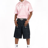 Pink 'Blessed' Varsity Tee