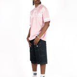 Pink 'Blessed' Varsity Tee