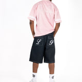 Pink 'Blessed' Varsity Tee
