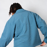 Blue Check Zip-Up Shirt
