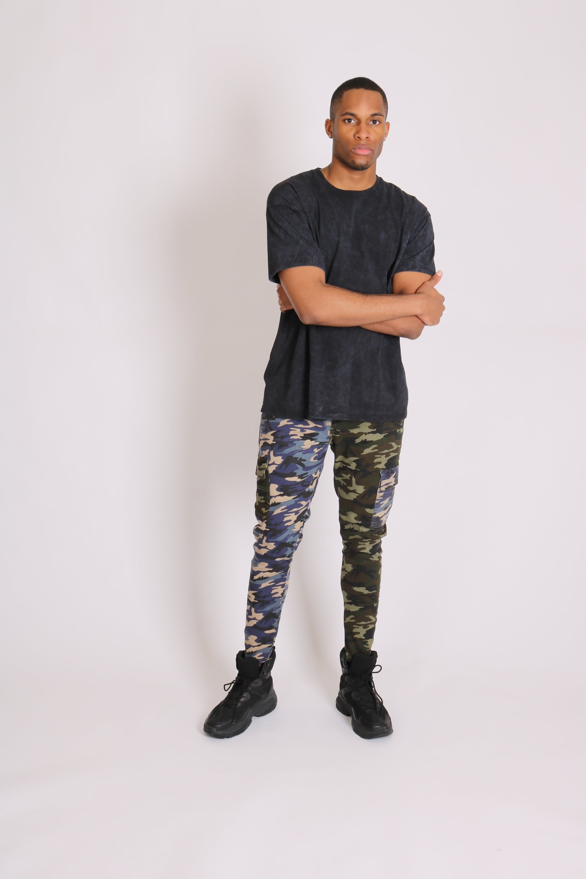 Fort Utility Camo Half Blue And Half Green