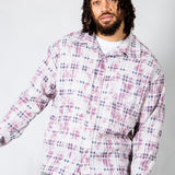 Pink Check Long Sleeve Button Through Shirt