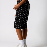 Black Polka Dot Denim Jorts