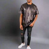 Oversized T-shirt In Metallic Snake