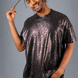 Oversized T-shirt In Metallic Snake
