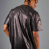 Oversized T-shirt In Metallic Snake