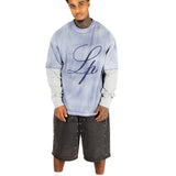 BLUE WASHED JERSEY LONG SLEEVE