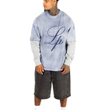 BLUE WASHED JERSEY LONG SLEEVE