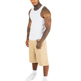 Beige Camo Relaxed Denim Jorts