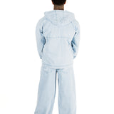Bleach Wash Denim Baggy Carpenter Jeans