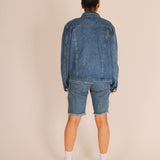 Denim Jacket With All Over Embellishment
