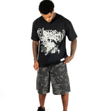 Black Eternal Paradise Graphic Printed T-Shirt