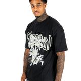 Black Eternal Paradise Graphic Printed T-Shirt