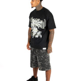Black Eternal Paradise Graphic Printed T-Shirt