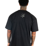 Black Eternal Paradise Graphic Printed T-Shirt