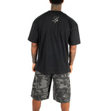 Black Eternal Paradise Graphic Printed T-Shirt