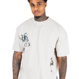 Stone Relaxed Distorted Love Graphic T-Shirt
